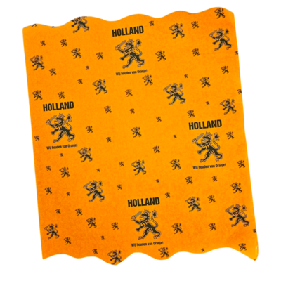 Typisch Hollands Rol cadeaupapier Holland - Oranje 50 cm 3 meter lang