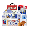 Typisch Hollands Holland geschenktas groot - Rood-Wit-Blauw met Hollandse zoetigheden
