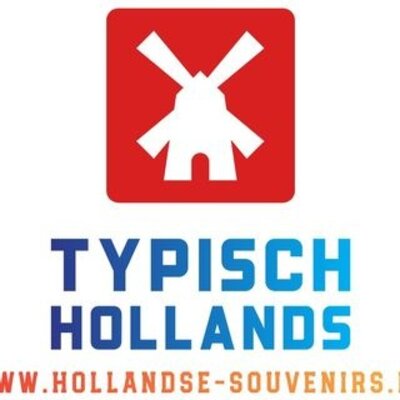Typisch Hollands Original clogs white with Delft blue 6 cm