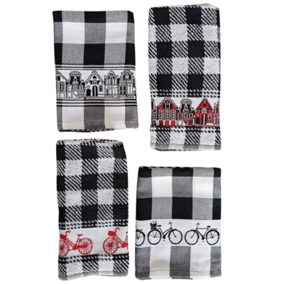 Typisch Hollands Kitchen textile package 4-piece (2x Tea towel & 2x Towel)