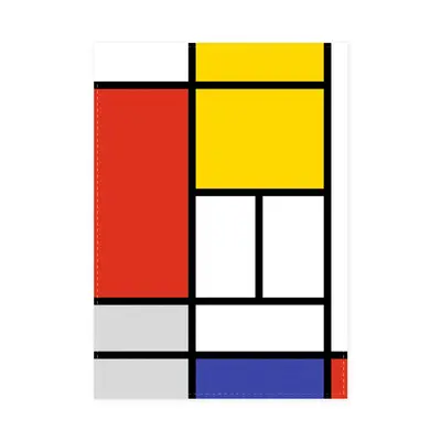 Typisch Hollands Geschirrtuch - Mondrian - Komposition