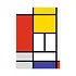 Typisch Hollands Geschirrtuch - Mondrian - Komposition