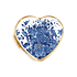 Typisch Hollands Pill box - Gold colored - heart shape - Delft blue tile tableau