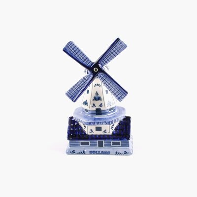 Typisch Hollands Delfter Blau Stellingmolen in PVC-Geschenkbox