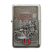 Typisch Hollands Zipper Benzinfeuerzeug - Amsterdam - Fahrräder