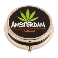 Typisch Hollands Pill box Cannabis leaf