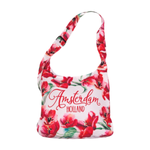 Typisch Hollands Shoulder bag tulips Amsterdam - White (Red and Pink)