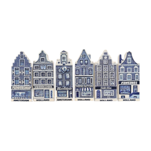 Typisch Hollands Amsterdam Fassadenhäuser - Set mit 4 Magneten. - Copy - Copy