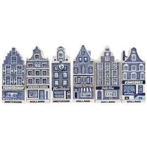 Typisch Hollands Amsterdam and Holland Facade Houses - Set of 6 magnets.