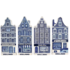 Typisch Hollands Holland Facade Houses - Set of 4 magnets.
