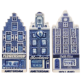 Typisch Hollands Holland and Amsterdam Facade Houses - Set of 3 magnets.