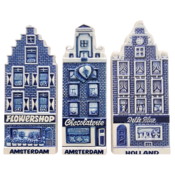 Matix Holland en Amsterdam Gevelhuisjes - Set van 3 magneten.