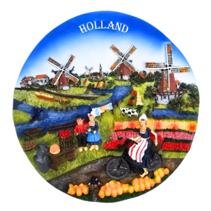TTD Gifts Holland - Wandteller - Vollfarbig 13cm