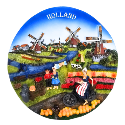 Typisch Hollands Holland - Wandbord - Full Color 13cm