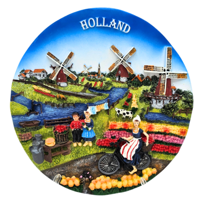 TTD Gifts Holland - Wandteller - Vollfarbig 13cm