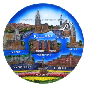 TTD Gifts Wall plate Color - Holland 20 cm