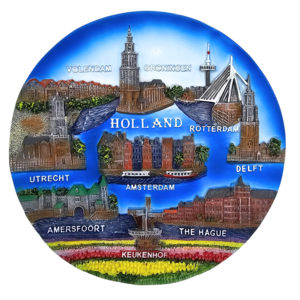 TTD Gifts Wandteller Color - Holland 20 cm