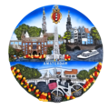 Typisch Hollands Amsterdam - Wall plate - Full Color 20cm