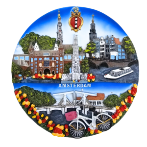 Typisch Hollands Amsterdam - Wall plate - Full Color 20cm