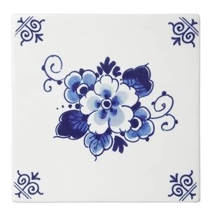 Heinen Delfts blauw Delfter blaue Fliese mit Blumenmuster