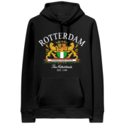 Holland fashion Hoodie - Black - Coat of Arms Rotterdam