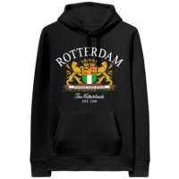 Holland fashion Hoodie - Black - Rotterdam Coat of Arms