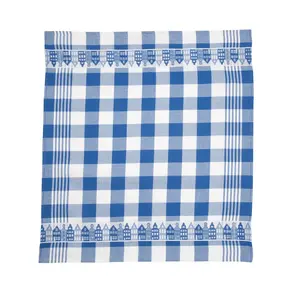 TTD Gifts Theedoek - Grachtenhuisjes - Blauw