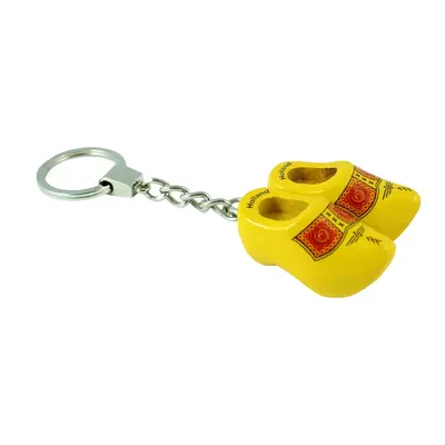 Typisch Hollands Keychain 2 clogs - Yellow farmhouse trim
