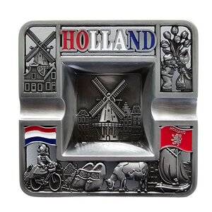 Typisch Hollands Ashtray square Holland - pewter colored
