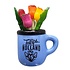 Typisch Hollands Magneet - Halve mok met tulpen - Blauw Holland