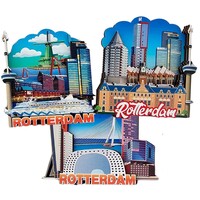 Typisch Hollands Set van 3 magneten - Rotterdam-Holland