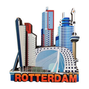 Typisch Hollands Magnet - Rotterdam - Skyline Markthal and Erasmus Bridge