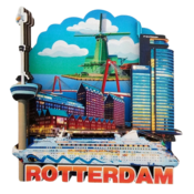 Typisch Hollands Magnet - Rotterdam - Skyline and tourist harbor