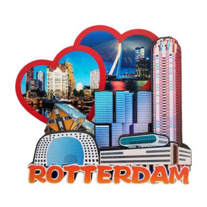 Typisch Hollands Magnet - Rotterdam - I love Rotterdam - day and evening light