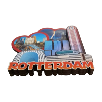 Typisch Hollands Magnet - Rotterdam - Ich liebe Rotterdam - Tages- und Abendlicht