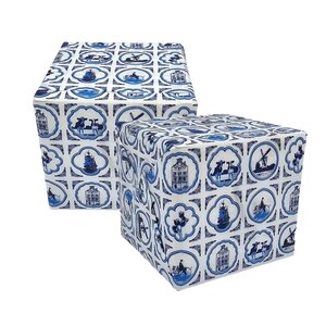 Typisch Hollands Delft Blue wrapping paper roll - 30cm, 3 meters long