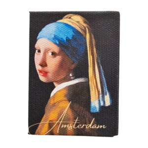 Typisch Hollands Magnet mini painting - Canvas - the Girl with a Pearl Earring - Johannes Vermeer