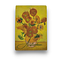 Typisch Hollands Magneet minischilderij - Canvas -  Zonnebloemen - Vincent van Gogh