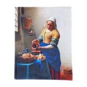 Typisch Hollands Theedoek - Het melkmeisje , Vermeer -40x50 cm