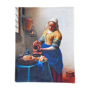 Typisch Hollands Geschirrtuch - Die Milchmagd, Vermeer - 40x50 cm