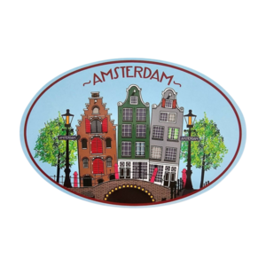 Typisch Hollands Sticker oval - Amsterdam