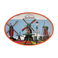 TTD Gifts Aufkleber oval - Holland - Mühlenlandschaft