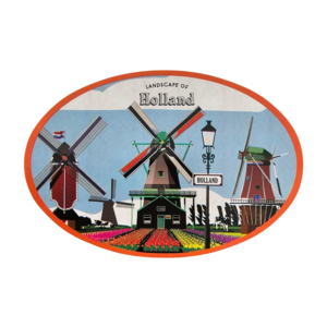 TTD Gifts Sticker ovaal - Holland - Molenlandschap