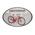 TTD Gifts Aufkleber oval - Amsterdam - Fassadenhäuser und Fahrrad