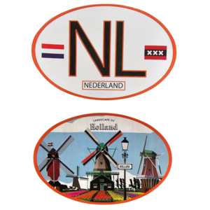Typisch Hollands Aufkleberset oval - Holland und die Niederlande