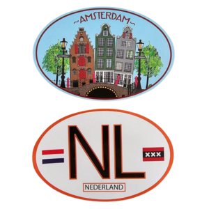 Typisch Hollands Sticker set oval - Amsterdam and the Netherlands