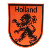 Typisch Hollands Sticker bagde-shape - Orange - Lion Holland