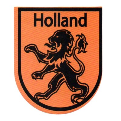 Typisch Hollands Sticker bagde-shape - Orange - Lion Holland