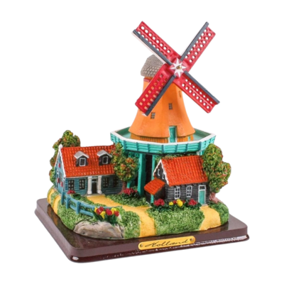 Matix Stellingmolen - Geel 16 cm in transparante geschenkverpakking