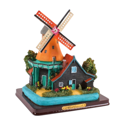 Matix Stellingmolen - Geel 16 cm in transparante geschenkverpakking